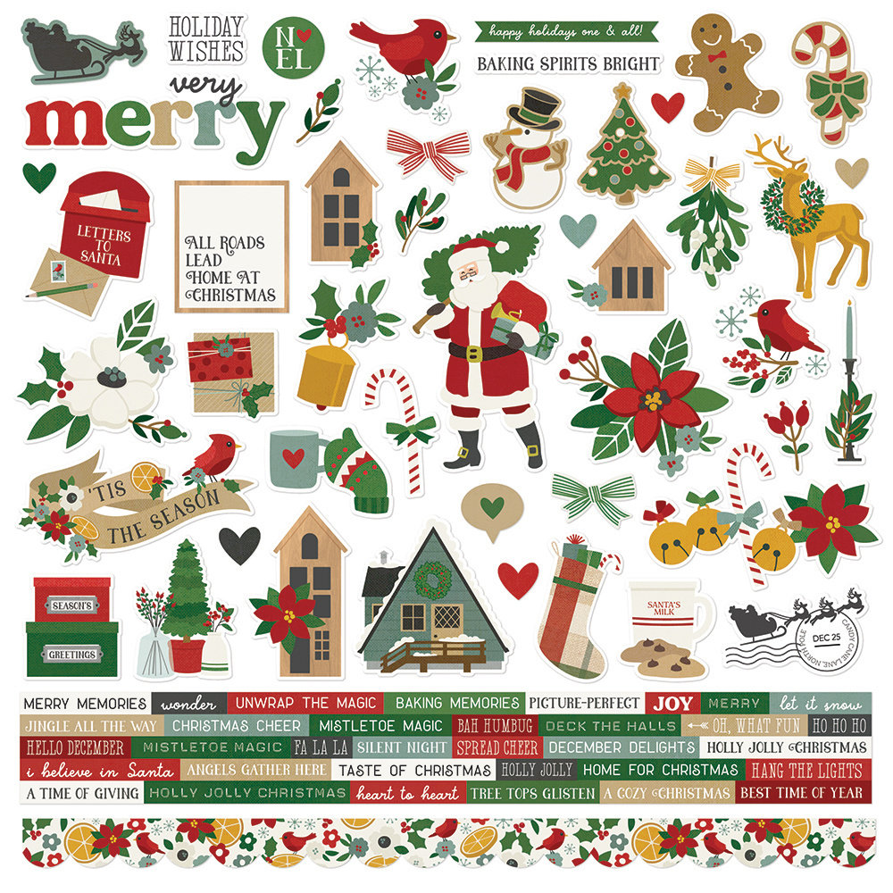 Simple Stories Hearth & Holiday Cardstock Stickers (18201) (DISCONTINUED)