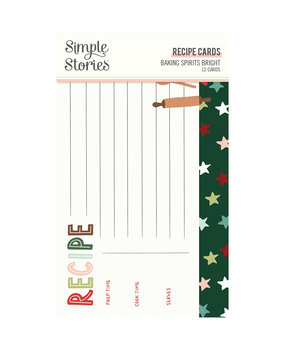 Simple Stories Baking Spirits Bright Recipe Cards (18328) (DISCONTINUED)