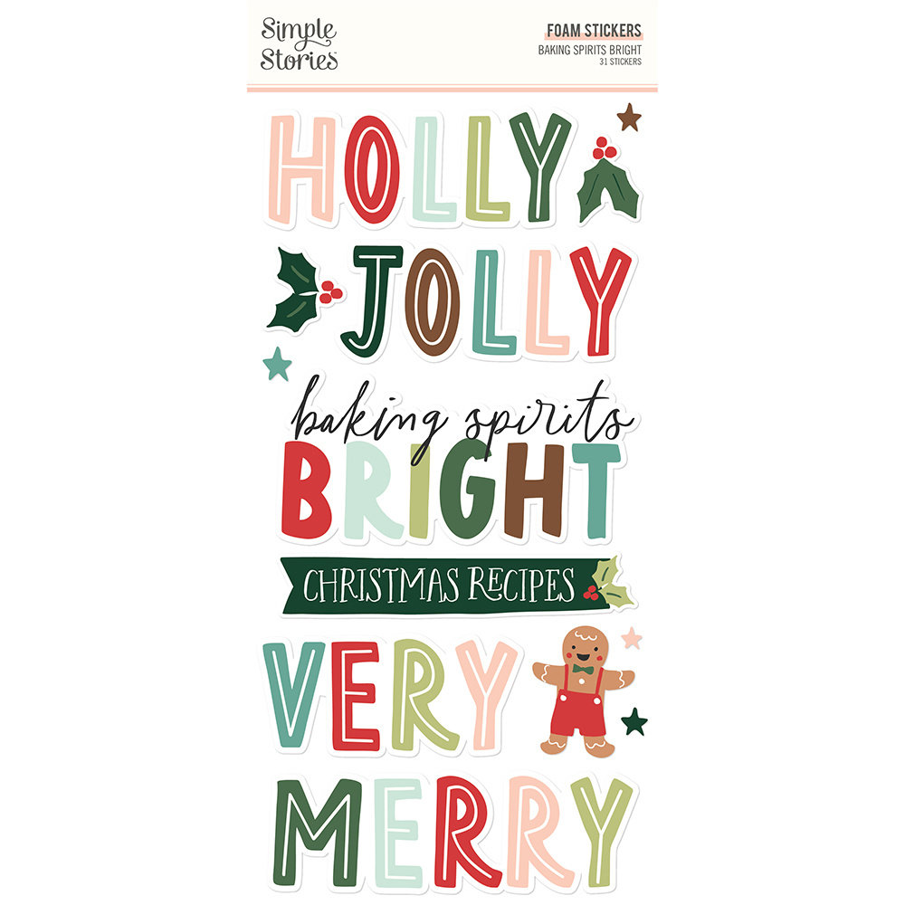 Simple Stories Baking Spirits Bright Foam Stickers (18323) (DISCONTINUED)