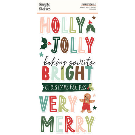 Simple Stories Baking Spirits Bright Foam Stickers (18323) (DISCONTINUED)