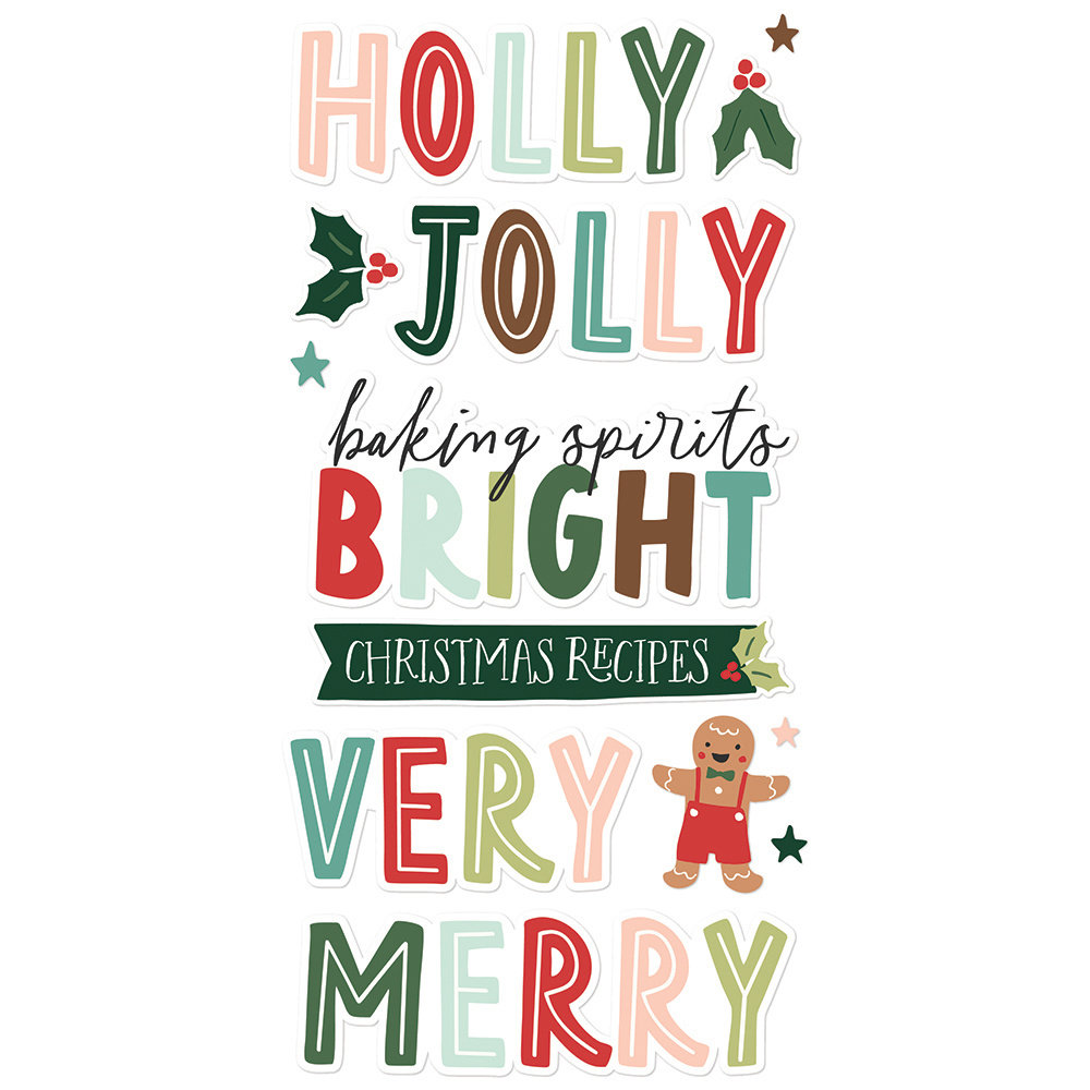 Simple Stories Baking Spirits Bright Foam Stickers (18323) (DISCONTINUED)