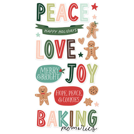 Simple Stories Baking Spirits Bright Foam Stickers (18323) (DISCONTINUED)