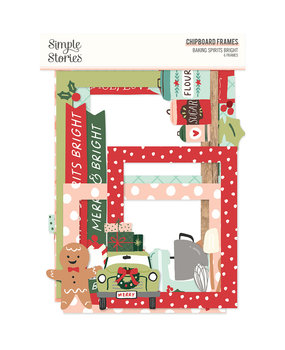 Simple Stories Baking Spirits Bright Chipboard Frames (18322) (DISCONTINUED)