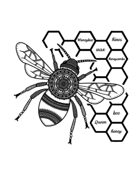 Crafty Individuals Honeybee Unmounted Rubber Stamps (CI-607) (OUTLET)