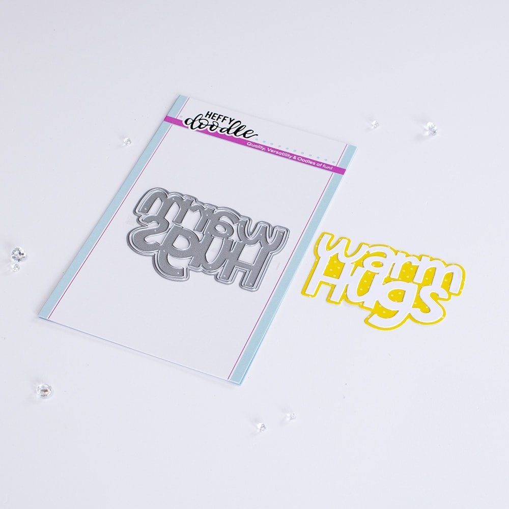 Heffy Doodle Warm Hugs Jumbo Sentiment Dies (HFD0461) (OUTLET) Heffy Doodle Warm Hugs Jumbo Sentiment Dies (HFD0461) (OUTLET)