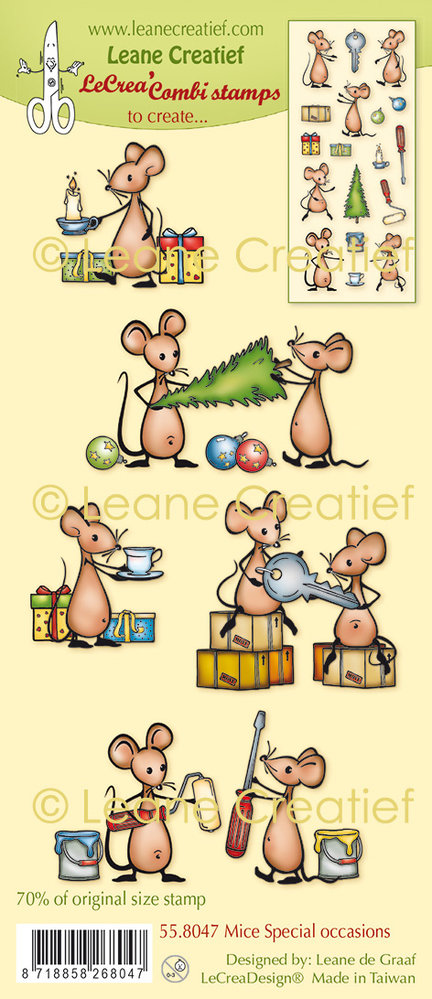 Leane Creatief Mice Special Occasions Combi Clear Stamp (55.8047) (DISCONTINUED) Leane Creatief Mice Special Occasions Combi Clear Stamp (55.8047) (DISCONTINUED)
