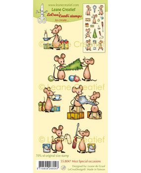 Leane Creatief Mice Special Occasions Combi Clear Stamp (55.8047) (DISCONTINUED)