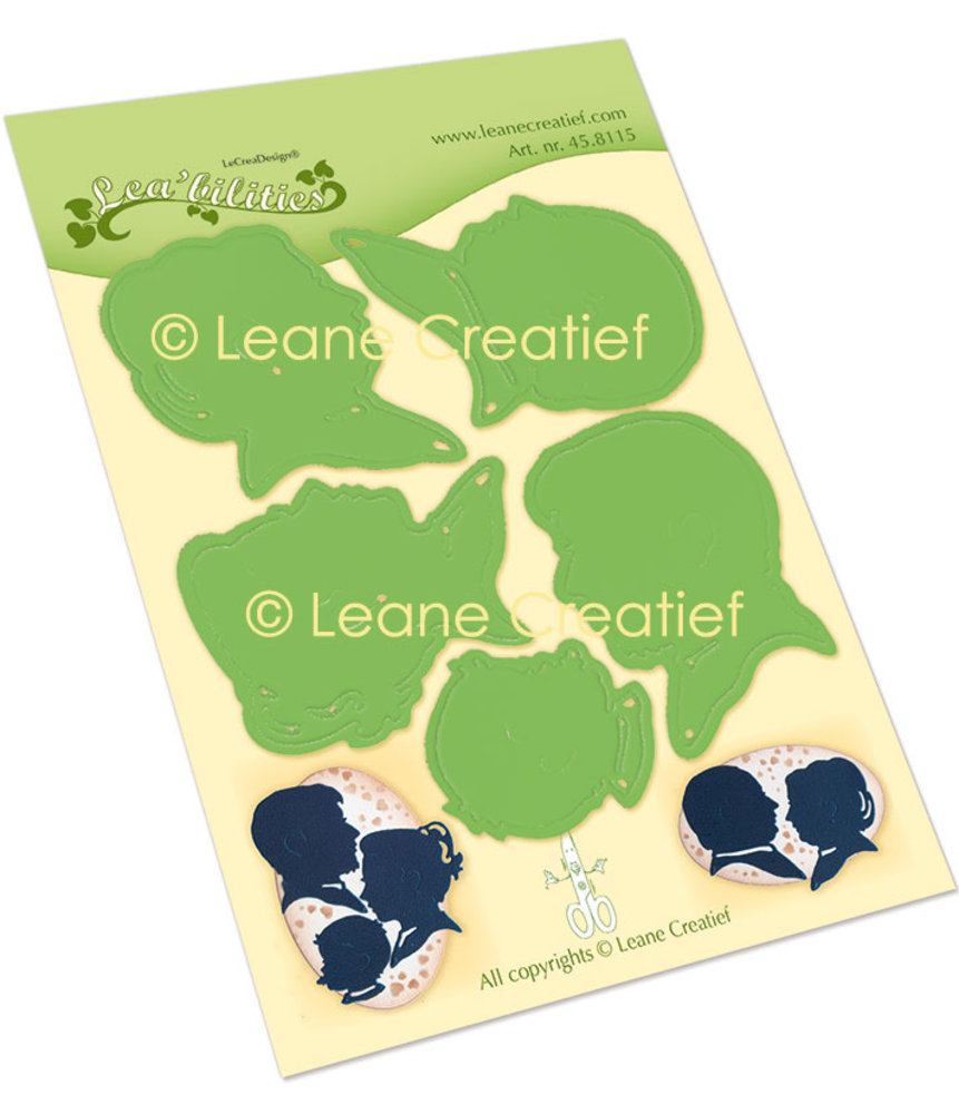 Leane Creatief Family Silhouettes Cut & Emboss Dies (45.8115) (DISCONTINUED) Leane Creatief Family Silhouettes Cut & Emboss Dies (45.8115) (DISCONTINUED)