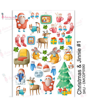 Dress My Craft Transfer Me Christmas & Jinnie #1 (DMCDP5590) (OUTLET)