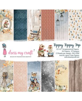 Dress My Craft Tippy Tippy Tap 12x12 Inch Paper Pad (DMCP5919) (OUTLET)