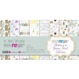 Papers For You Christmas In Gnome Forest Canvas Scrap Pack (8pcs) (PFY-10769) (DISCONTINUED)