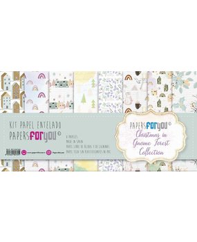 Papers For You Christmas In Gnome Forest Canvas Scrap Pack (8pcs) (PFY-10769) (DISCONTINUED)