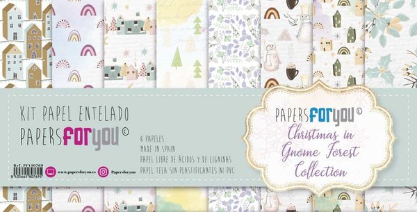 Papers For You Christmas In Gnome Forest Canvas Scrap Pack (8pcs) (PFY-10769) (DISCONTINUED) Papers For You Christmas In Gnome Forest Canvas Scrap Pack (8pcs) (PFY-10769) (DISCONTINUED)