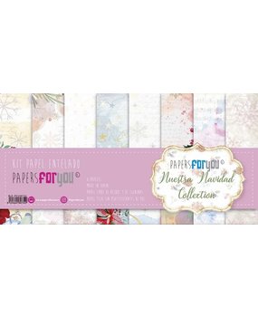 Papers For You Nuestra Navidad Canvas Scrap Pack (8pcs) (PFY-10732) (DISCONTINUED)