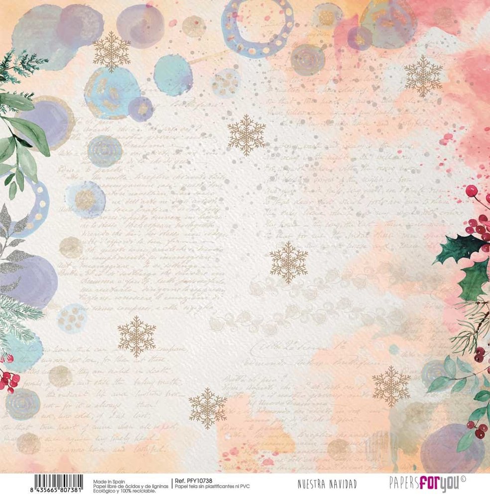 Papers For You Nuestra Navidad Canvas Scrap Pack (8pcs) (PFY-10732) (DISCONTINUED)
