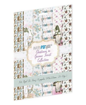 Papers For You Christmas In Gnome Forest Rice Paper Kit (8 pcs) (PFY-10924) (DISCONTINUED)