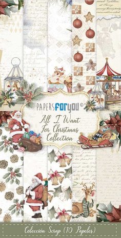 Papers For You All I Want For Christmas Slim Scrap Paper Pack (10pcs) (PFY-10818) (DISCONTINUED) Papers For You All I Want For Christmas Slim Scrap Paper Pack (10pcs) (PFY-10818) (DISCONTINUED)
