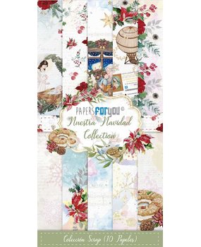 Papers For You Nuestra Navidad Slim Scrap Paper Pack (10pcs) (PFY-10451) (DISCONTINUED)