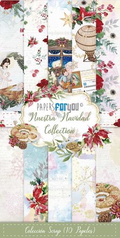 Papers For You Nuestra Navidad Slim Scrap Paper Pack (10pcs) (PFY-10451) (DISCONTINUED)