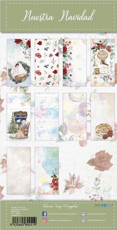 Papers For You Nuestra Navidad Slim Scrap Paper Pack (10pcs) (PFY-10451) (DISCONTINUED)