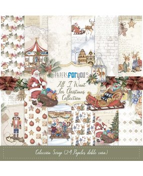 Papers For You All I Want For Christmas Mini Scrap Paper Pack (24pcs) (PFY-10817) (DISCONTINUED)