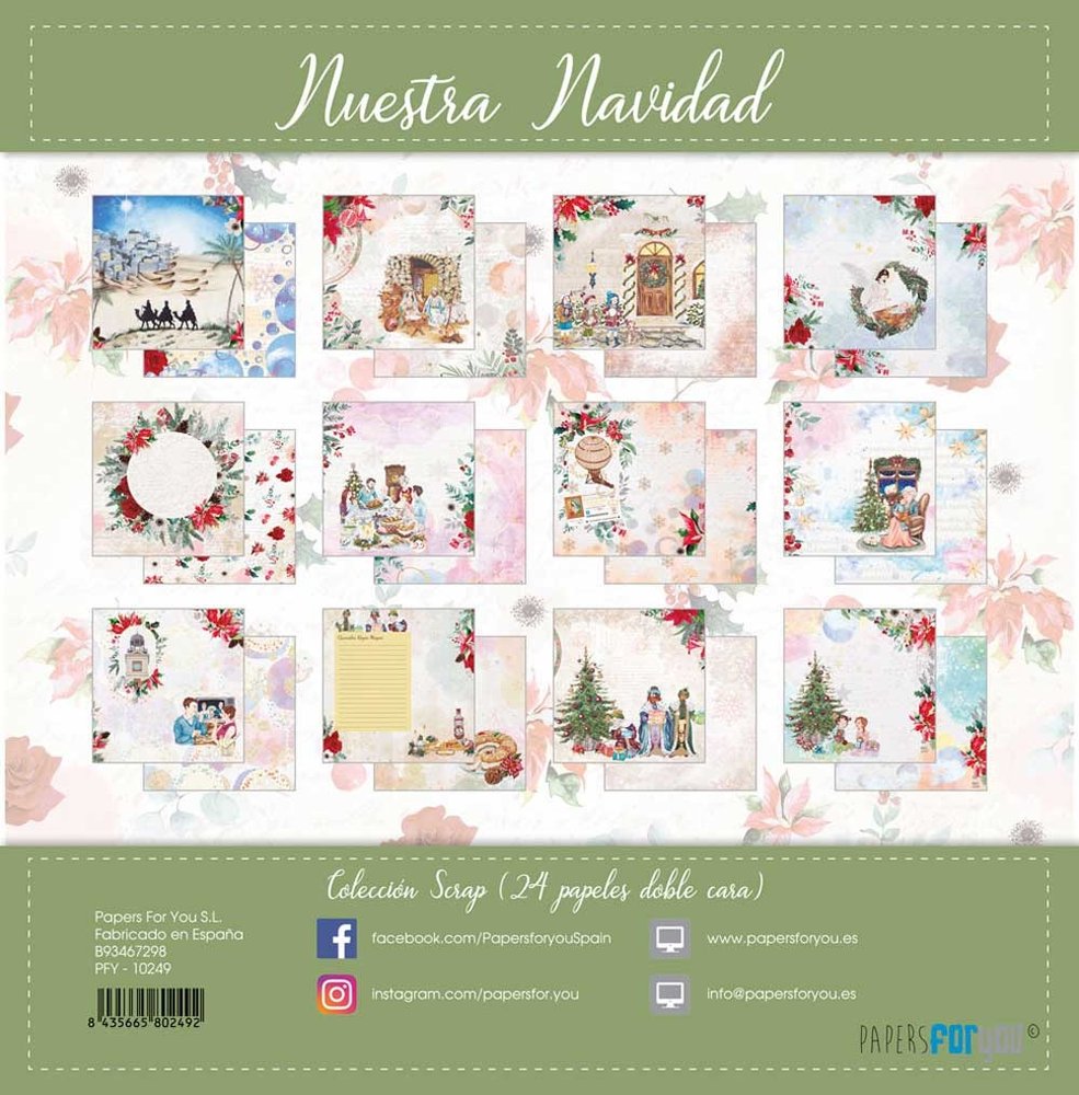 Papers For You Nuestra Navidad Mini Scrap Paper Pack (24pcs) (PFY-10249) (DISCONTINUED)