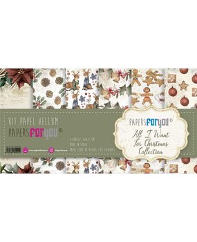 Papers For You All I Want For Christmas Vellum Paper Pack (6pcs) (PFY-10901) (DISCONTINUED)