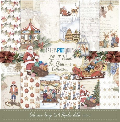 Papers For You All I Want For Christmas Midi Scrap Paper Pack (24pcs) (PFY-10919) (DISCONTINUED)