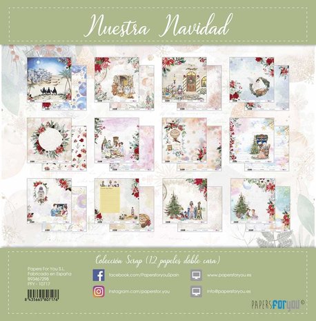 Papers For You Nuestra Navidad Scrap Paper Pack (12pcs) (PFY-10717) (DISCONTINUED) Papers For You Nuestra Navidad Scrap Paper Pack (12pcs) (PFY-10717) (DISCONTINUED)
