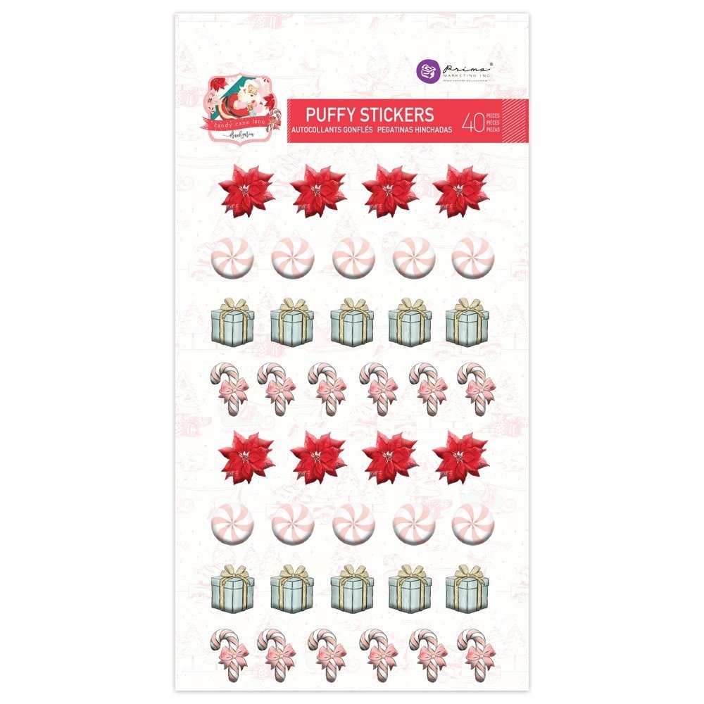 Prima Marketing Candy Cane Lane Puffy Stickers 2 (40pcs) (998929) (DISCONTINUED) Prima Marketing Candy Cane Lane Puffy Stickers 2 (40pcs) (998929) (DISCONTINUED)
