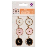 Prima Marketing Luna Metal Resin Charms Moon & Hearts (6pcs) (999148) (DISCONTINUED)