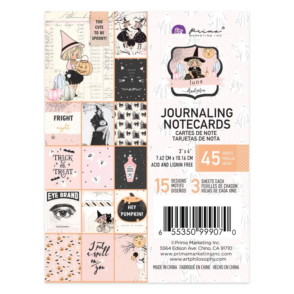Luna 3x4 Inch Journaling Cards 999070 Craftlines B V