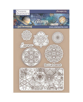 Stamperia Natural Rubber Stamp Cosmos Infinity Essence Symbols (WTKCC219) (DISCONTINUED)