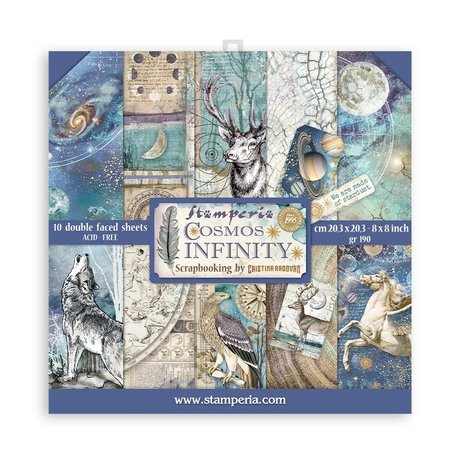 Stamperia Cosmos Infinity 8x8 Inch Paper Pack (SBBS67) Stamperia Cosmos Infinity 8x8 Inch Paper Pack (SBBS67)
