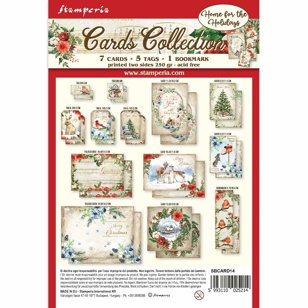 Stamperia Cards Collection Romantic Home for Holidays (SBCARD14) (DISCONTINUED) Stamperia Cards Collection Romantic Home for Holidays (SBCARD14) (DISCONTINUED)