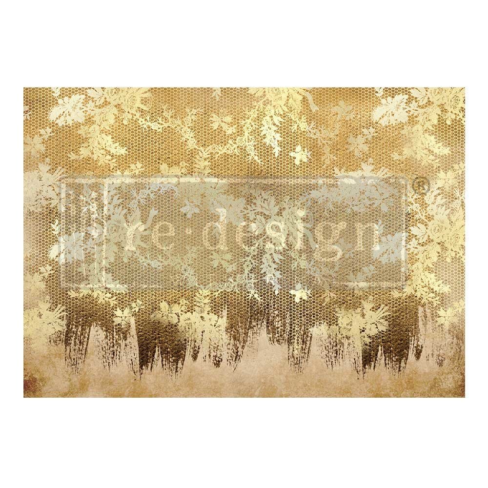 Re-Design with Prima Gilded Lace A1 Decoupage Fiber (1pcs) (660871RED) (DISCONTINUED)