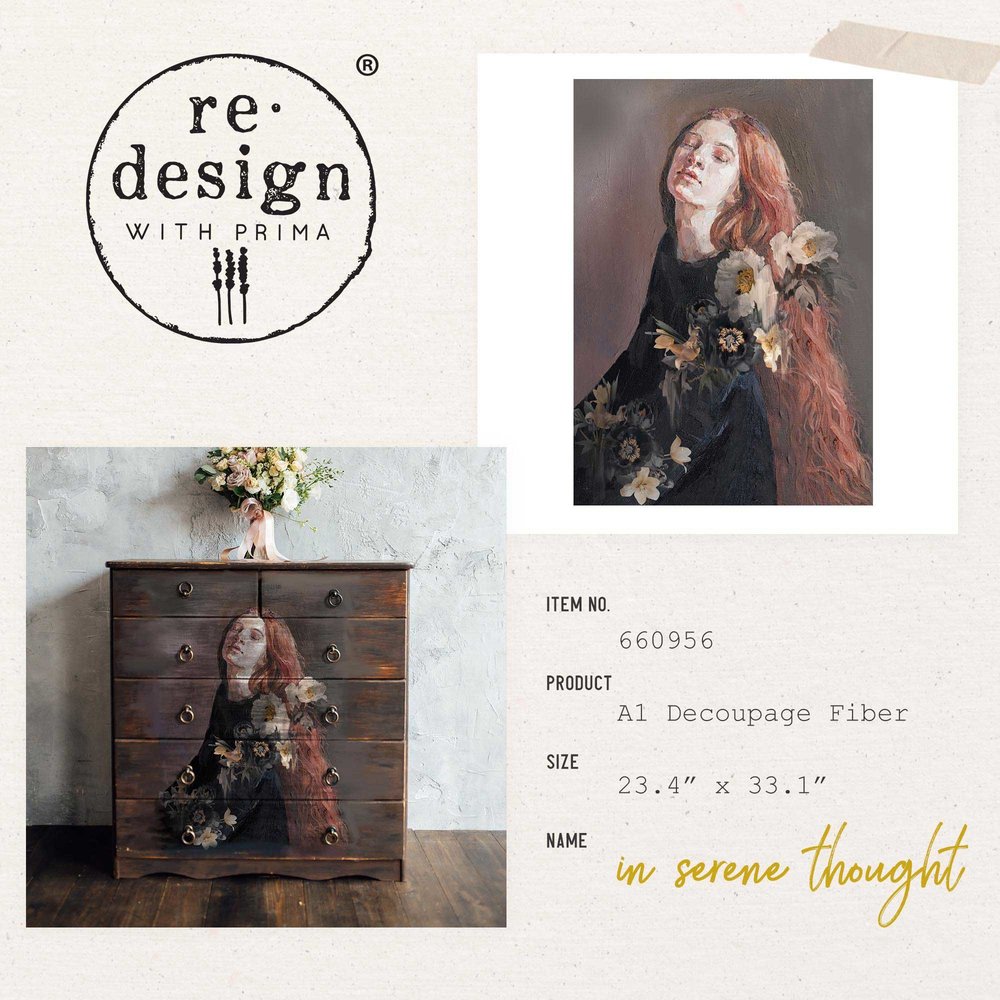 Re-Design with Prima Serene Thought A1 Decoupage Fiber (1pcs) (660956) (DISCONTINUED) Re-Design with Prima Serene Thought A1 Decoupage Fiber (1pcs) (660956) (DISCONTINUED)