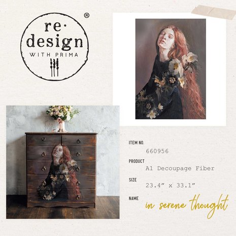 Re-Design with Prima Serene Thought A1 Decoupage Fiber (1pcs) (660956) (DISCONTINUED) Re-Design with Prima Serene Thought A1 Decoupage Fiber (1pcs) (660956) (DISCONTINUED)