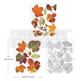 Re-Design with Prima Crunchy Leaves Forever 8.5x11 Inch Middy Decor Transfers (3pcs) (660116) (DISCONTINUED)