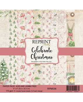 Reprint Celebrate Christmas 8x8 Inch Paper Pack (RPM036) (DISCONTINUED)