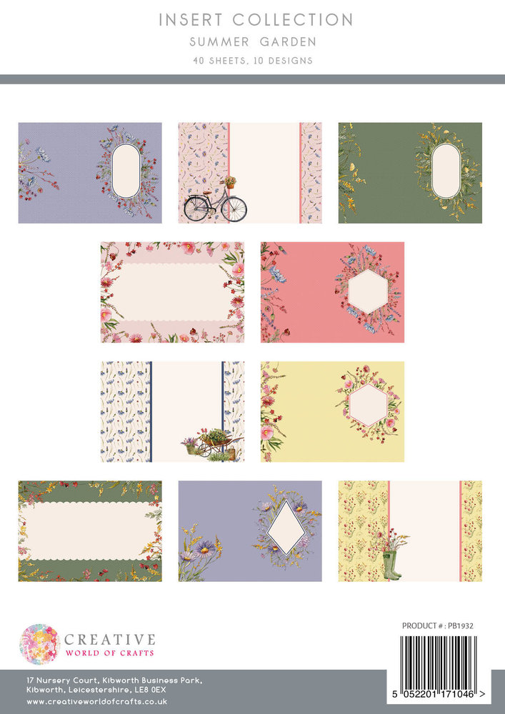 The Paper Boutique Summer Garden A4 Insert Collection (PB1932) (OUTLET)