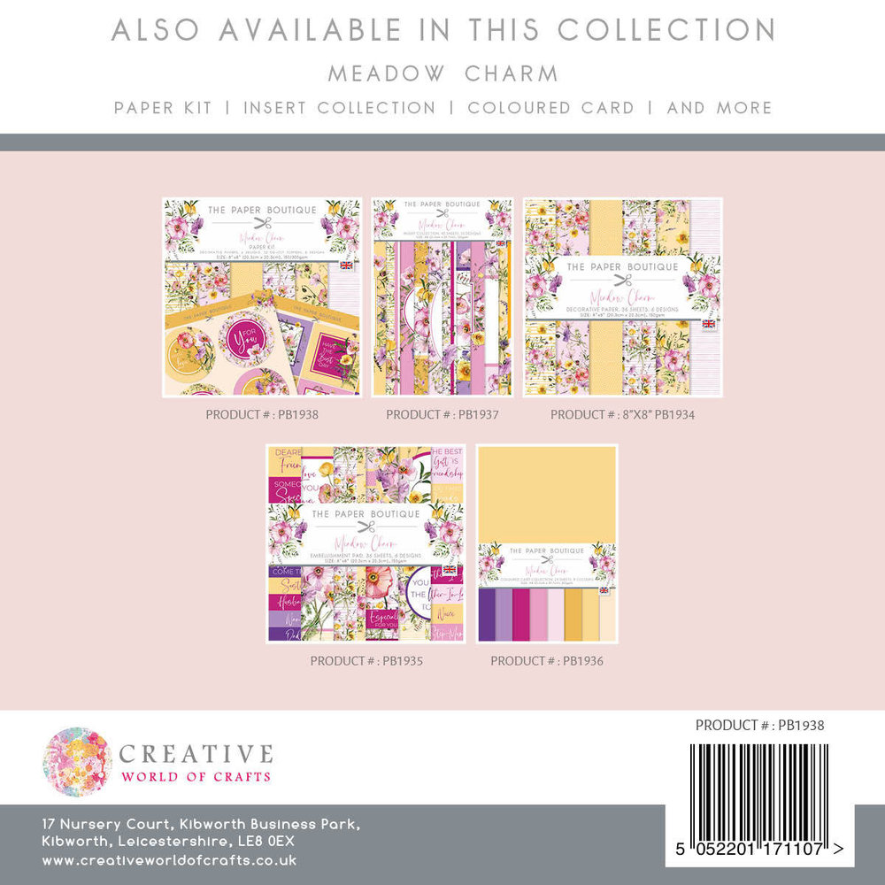 The Paper Boutique Meadow Charm 8x8 Inch Paper Kit (PB1938) (OUTLET)