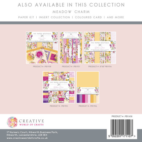 The Paper Boutique Meadow Charm 8x8 Inch Paper Kit (PB1938) (OUTLET)
