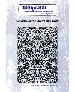 IndigoBlu William Morris Strawberry Thief A6 Rubber Stamps (IND1006) (OUTLET)