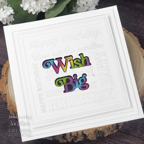 Creative Expressions Sue Wilson Craft Die Noble Shadowed Sentiments Wish Big (CEDNE010) (OUTLET) Creative Expressions Sue Wilson Craft Die Noble Shadowed Sentiments Wish Big (CEDNE010) (OUTLET)