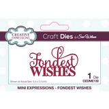 Creative Expressions Sue Wilson Craft Die Mini Expressions Fondest Wishes (CEDME130) (OUTLET)