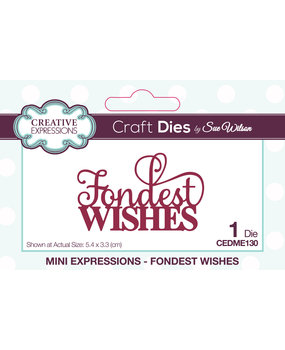 Creative Expressions Sue Wilson Craft Die Mini Expressions Fondest Wishes (CEDME130) (OUTLET)