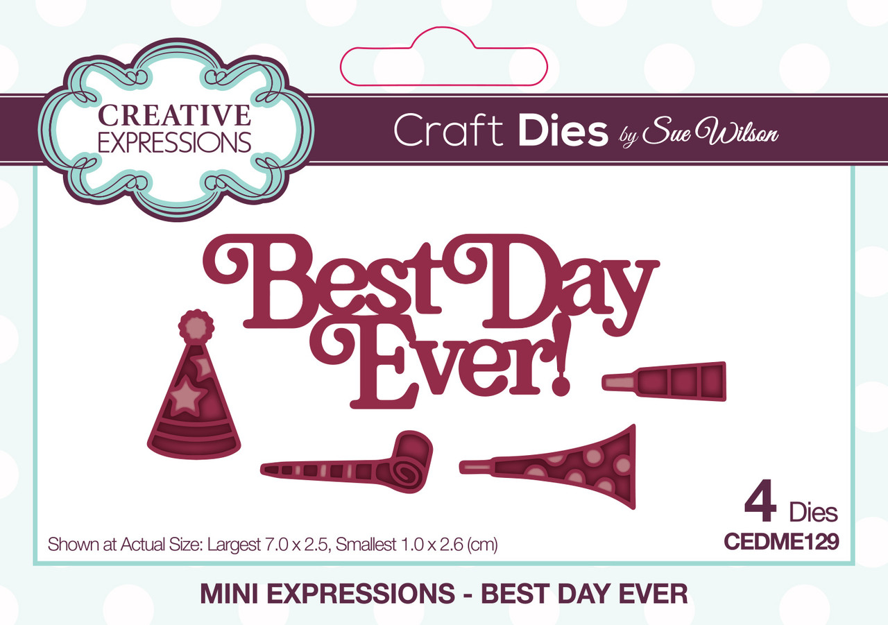 Creative Expressions Sue Wilson Craft Die Mini Expressions Best Day Ever (CEDME129) (OUTLET) Creative Expressions Sue Wilson Craft Die Mini Expressions Best Day Ever (CEDME129) (OUTLET)