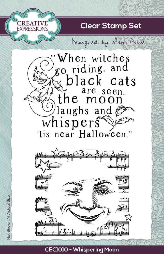 Creative Expressions Sam Poole Clear Stamp A6 Whispering Moon (CEC1010) (OUTLET)
