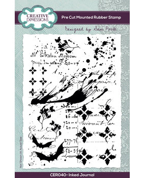 Creative Expressions Sam Poole Rubber Stamp A6 Inked Journal (CER040) (OUTLET)